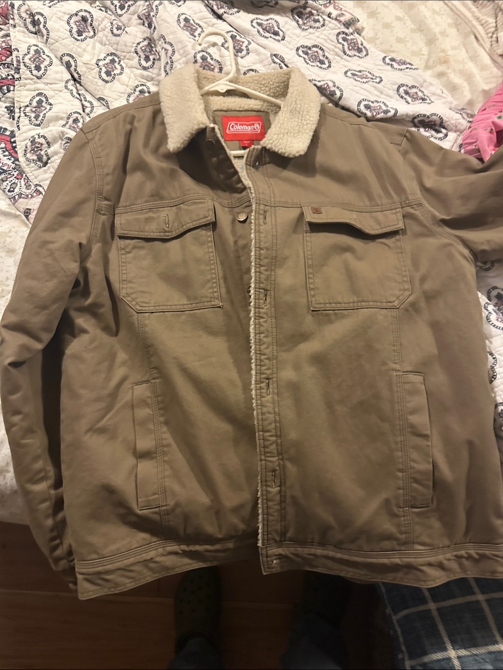 Coleman Khaki Sherpa-Lined Field Jacket